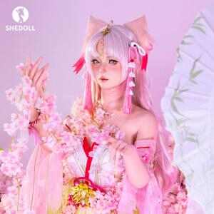 SHEDOLL コ・ショウウ 168cm 原神|フータン 猫耳レース戦装|発熱Dカップ |減量植毛ボディ| 2次元純欲爆発